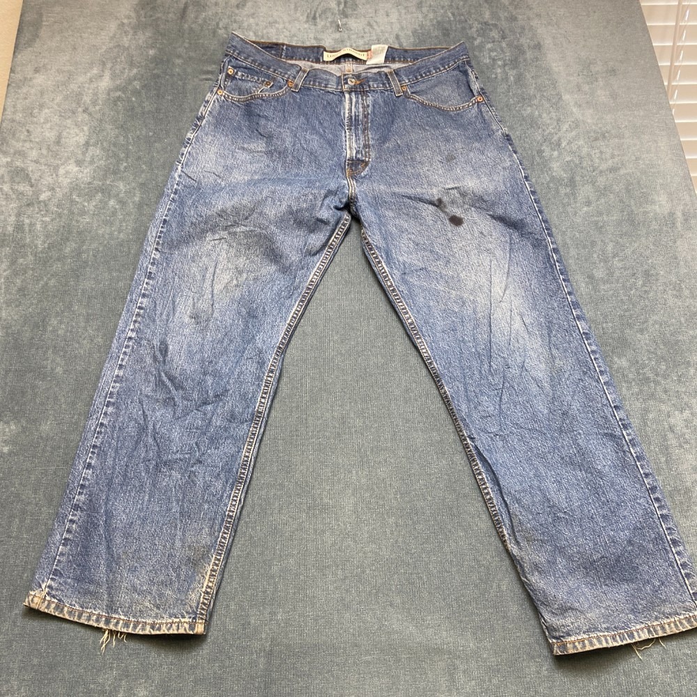 Vintage Levi's 569 Jeans Mens 36x30 Blue Denim Cotton Loose Fit Straight Leg